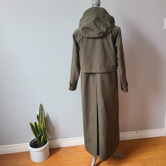 Ll Bean Hooded Duster Trench Coat - Picture 2 of 15